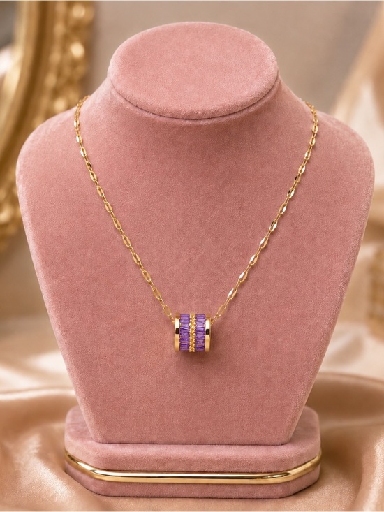 Anthropologie Jewelry - Gold Chain Necklace with Crystal Pendant